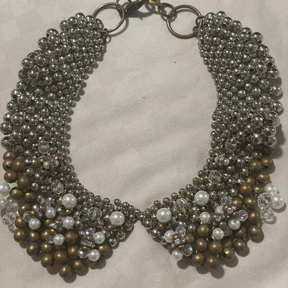 Pam Miram large silver and gold tone